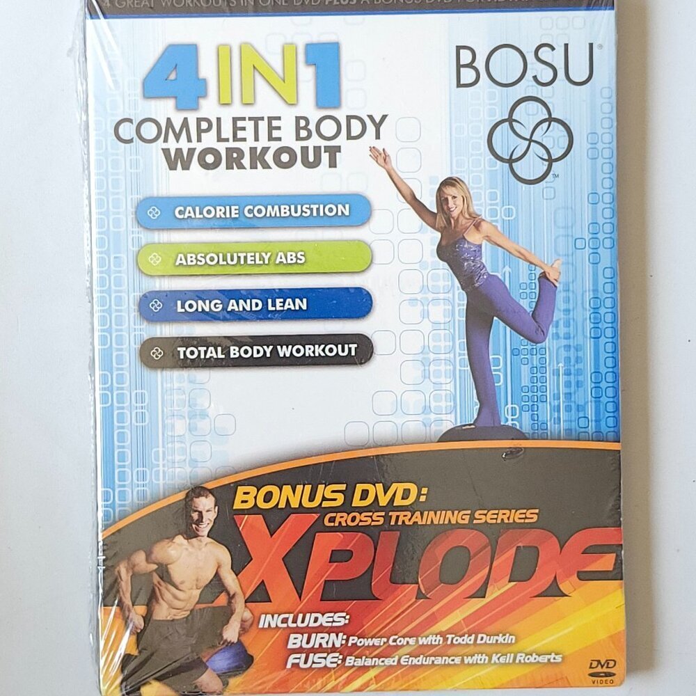 BOSU Balance 4 IN 1 Complete Total Body Workout DVD SEALED CROSS TRAINING XPLODE